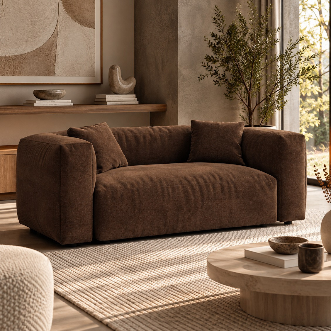 Sofa Martina 2-Osobowa Brązowa Micadoni