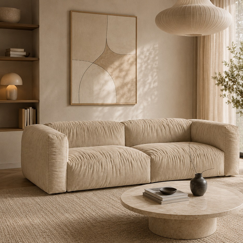 Sofa Martina 3-Osobowa Jasnobeżowa Micadoni