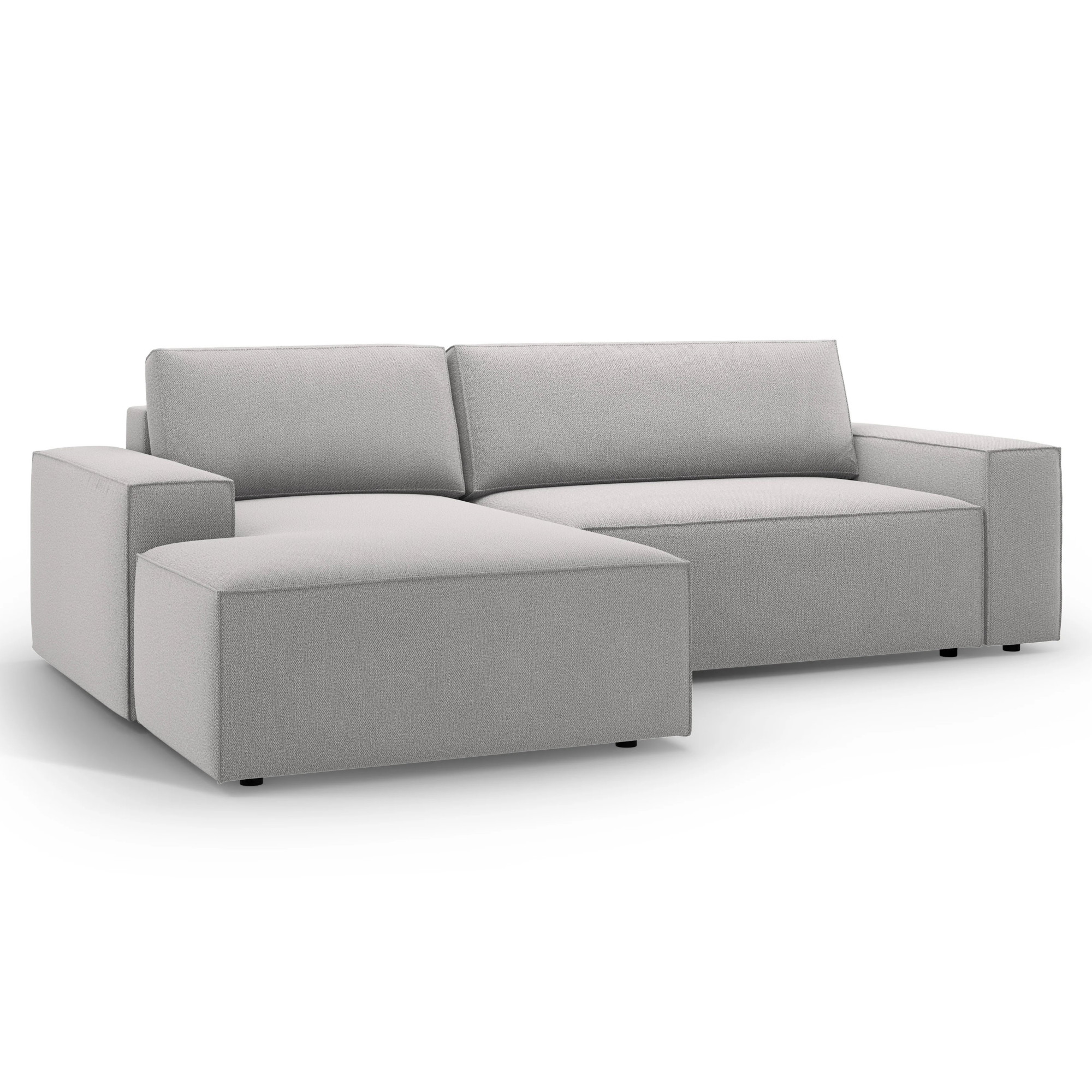 Sofa Narożna Z Funkcją Spania Jodie Jasnoszara Micadoni