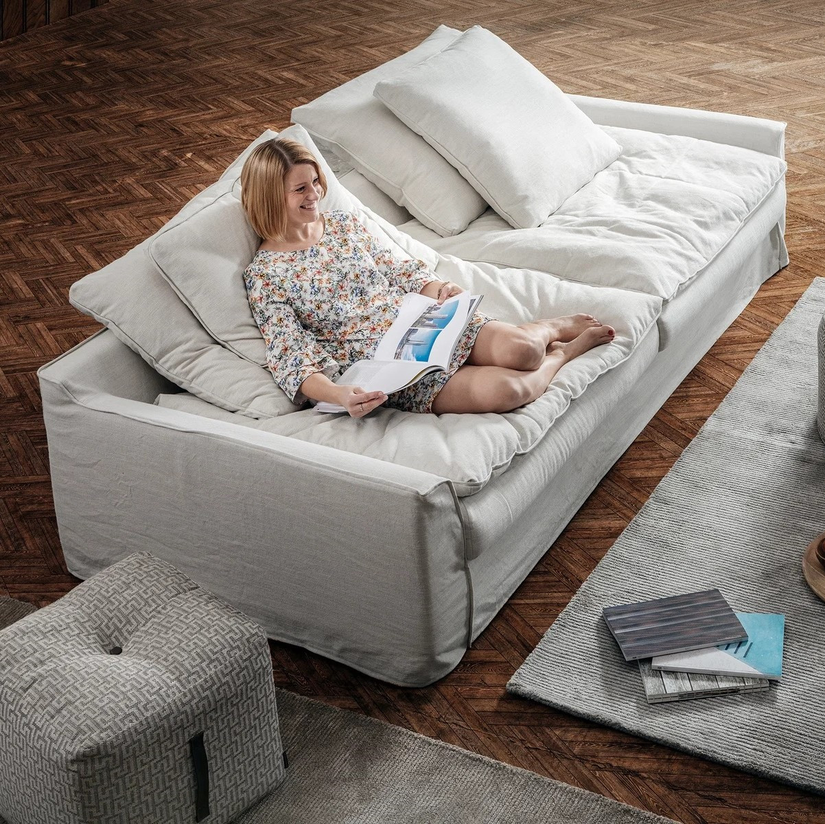 Sofa Sake 3 Osobowa 2 Moduły Paris Emerald Furninova