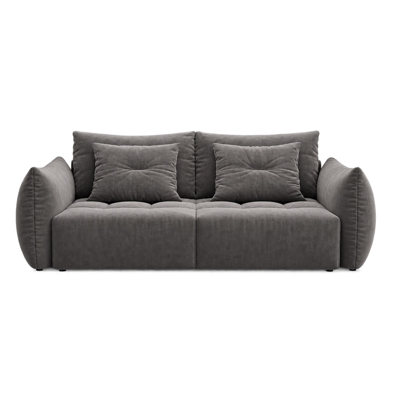 Sofa Z Funkcją Spania Bloom Ciemnoszary Welur Micadoni