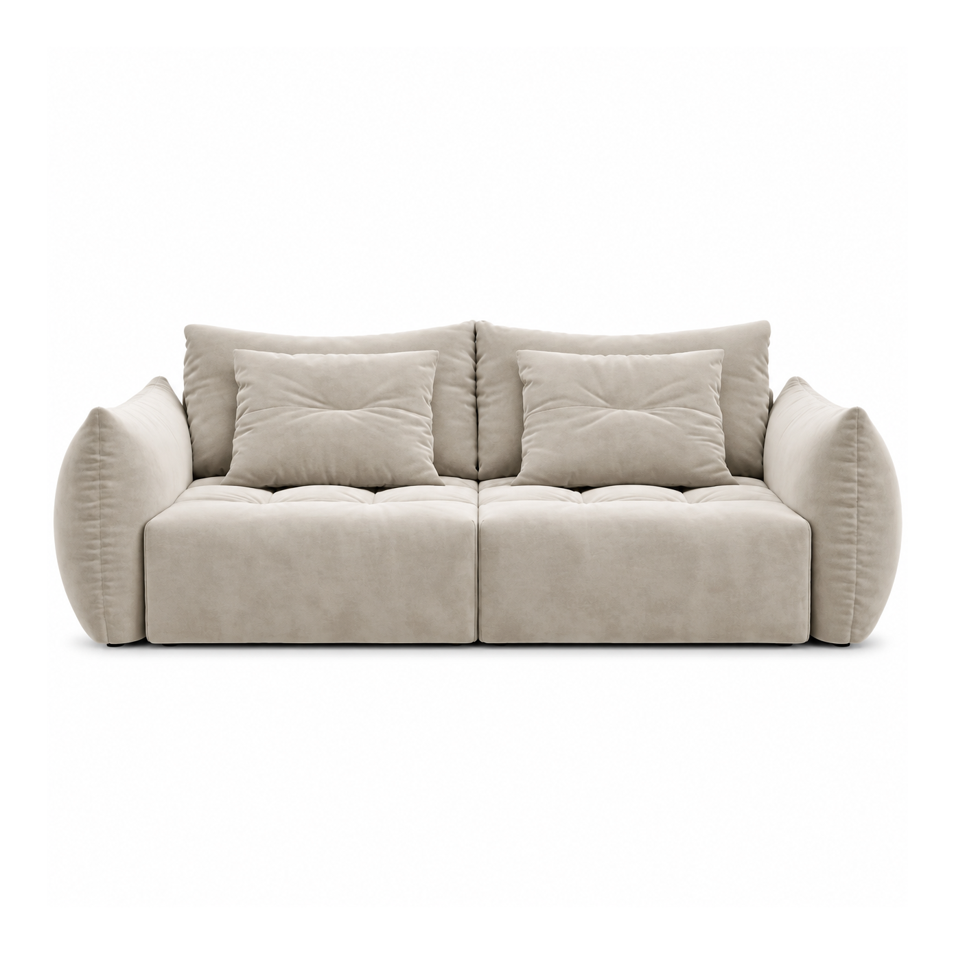 Sofa Z Funkcją Spania Bloom Jasnobeżowy Welur Micadoni