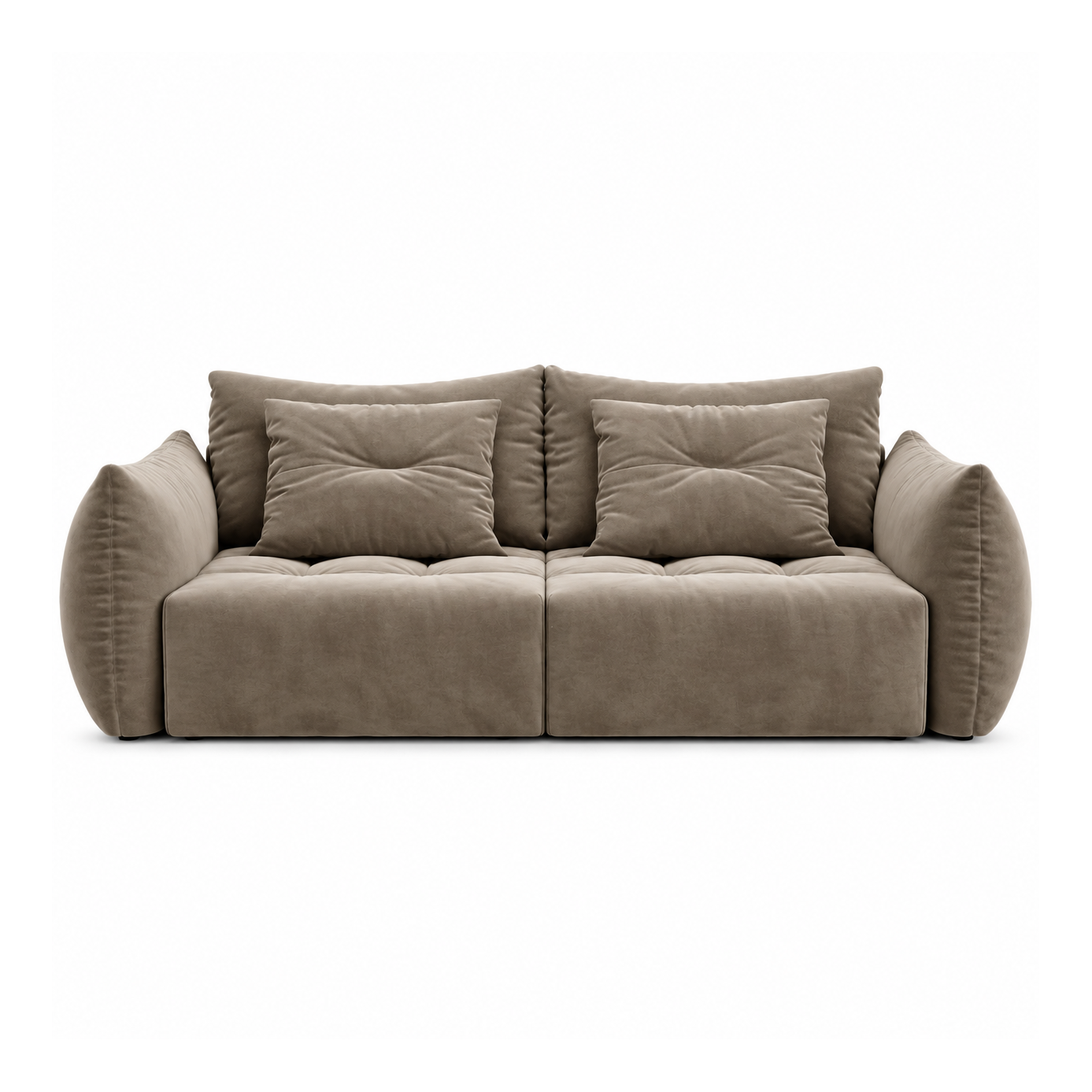 Sofa Z Funkcją Spania Bloom Jasnobrązowy Welur Micadoni