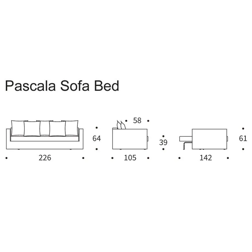 Sofa rozkładana Pascala Vivus Dusty Sand Innovation