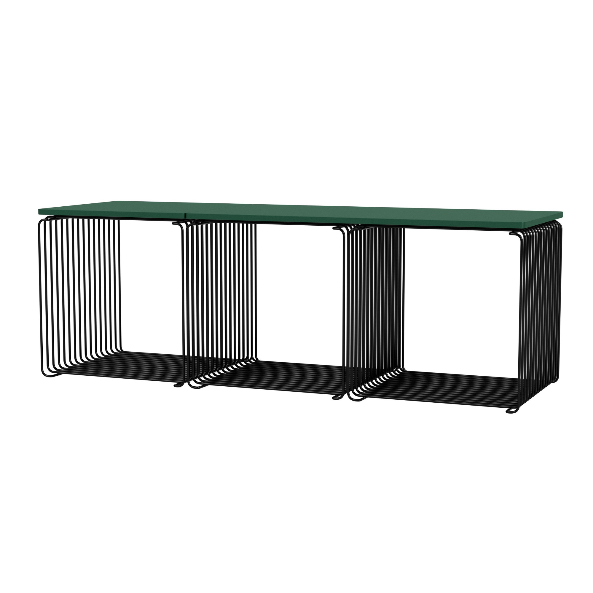 System Modułowy Panton Wire 3 Moduły Z Półką 34,8 Cm Czarny Montana