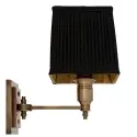 Kinkiet Lexington Single antique brass czarny abażur Eichholtz