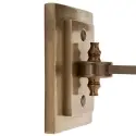 Kinkiet Lexington Double Antique brass czarny abażur Eichholtz