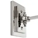 Kinkiet Lexington Double nickel biały abażur Eichholtz