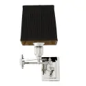 Kinkiet Lexington Swing nickel czarny abażur Eichholtz