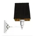 Kinkiet Lexington Single nickel czarny abażur Eichholtz