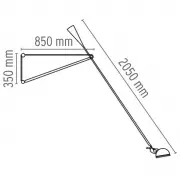 Lampa ścienna 265 czarna FLOS