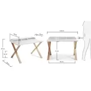 BIURKO COMFORT BIAŁE-JESION