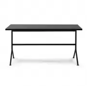 Biurko Kip czarna podstawa ciemnobrązowe Normann Copenhagen