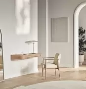 Biurko ścienne Vala 90 cm dąb bielony Bolia