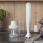 Blender ręczny Plisse z akcesoriami biały Alessi