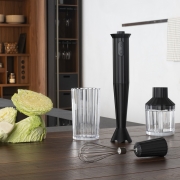 Blender ręczny Plisse z akcesoriami czarny Alessi