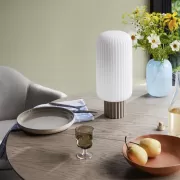 Lampa stołowa Lolly 39 cm piaskowa Broste Copenhagen