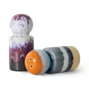 Ceramiczna solniczka i pieprzniczka 70s stargaze HKliving