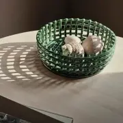 Ceramiczny kosz na owoce zielony Ferm Living