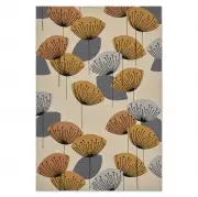 Dywan zewnętrzny Dandelion Clocks ochre silver Sanderson