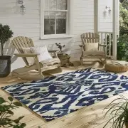 Dywan zewnętrzny Kasuri indigo Sanderson