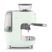 Ekspres do kawy kolbowy z młynkiem 50's style pastelowa zieleń Smeg