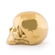 DEKORACJA MEMORABILIA MY SKULL ZŁOTA SELETTI