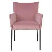 KRZESŁO DION RÓŻOWE VELVET WHITE LABEL LIVING