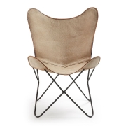 FOTEL FLYNN CANVAS BEŻOWY KAVE HOME