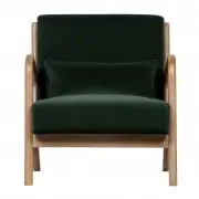 FOTEL MARK VELVET ZIELONY WOOOD