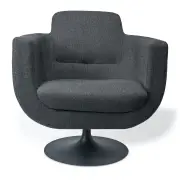 FOTEL OBROTOWY KIRK szary pols potten