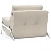 FOTEL ROZKŁADANY CUBED CHROMOWANA PODSTAWA BLIDA SAND GREY INNOVATION