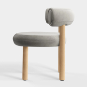 Krzesło Fat Natural Wood - Clay Velvet Tom Dixon
