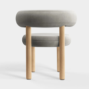 Krzesło Fat Natural Wood - Clay Velvet Tom Dixon