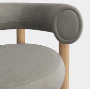 Krzesło Fat Natural Wood - Clay Velvet Tom Dixon