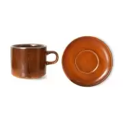 Filiżanka ze spodkiem Chef Ceramics pomarańczowa HKliving
