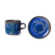 Filiżanka ze spodkiem Chef Ceramics niebieska HKliving