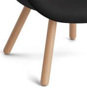 Fotel AAL82 Soft naturalny dąb - Sense Black HAY