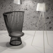 Fotel Fan czarny Tom Dixon