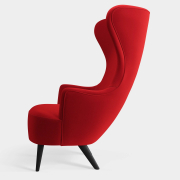 Fotel Wingback kvadrat hero 2 Orange-Red Tom Dixon