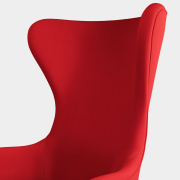 Fotel Wingback kvadrat hero 2 Orange-Red Tom Dixon