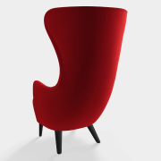 Fotel Wingback kvadrat hero 2 Orange-Red Tom Dixon