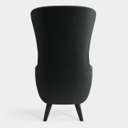 Fotel Wingback kvadrat melange dark grey Tom Dixon