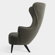Fotel Wingback kvadrat melange grey Tom Dixon