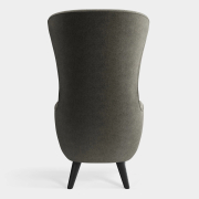 Fotel Wingback kvadrat melange grey Tom Dixon