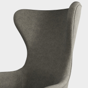 Fotel Wingback kvadrat melange grey Tom Dixon