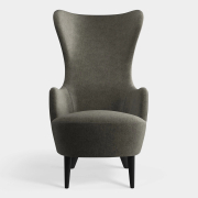 Fotel Wingback kvadrat melange grey Tom Dixon