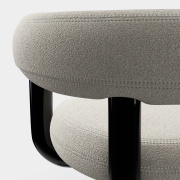 Fotel biurowy Fat Ivory Boucle Tom Dixon