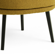 Fotel Dorso czarna stal - Flamiber Olive HAY