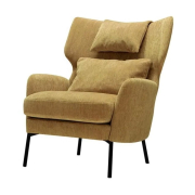 Fotel Alex z zagłówkiem Atropa Mustard Sits